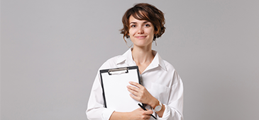 women holding a clipboard